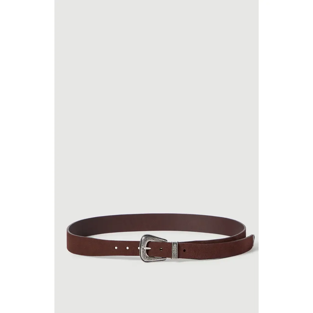 Reversed Leather Belt with Tip by Brunello Cucinelli
