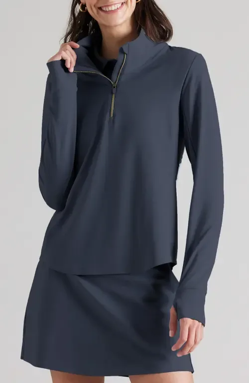 Course to Court Long Sleeve Quarter Zip Top by Rhone