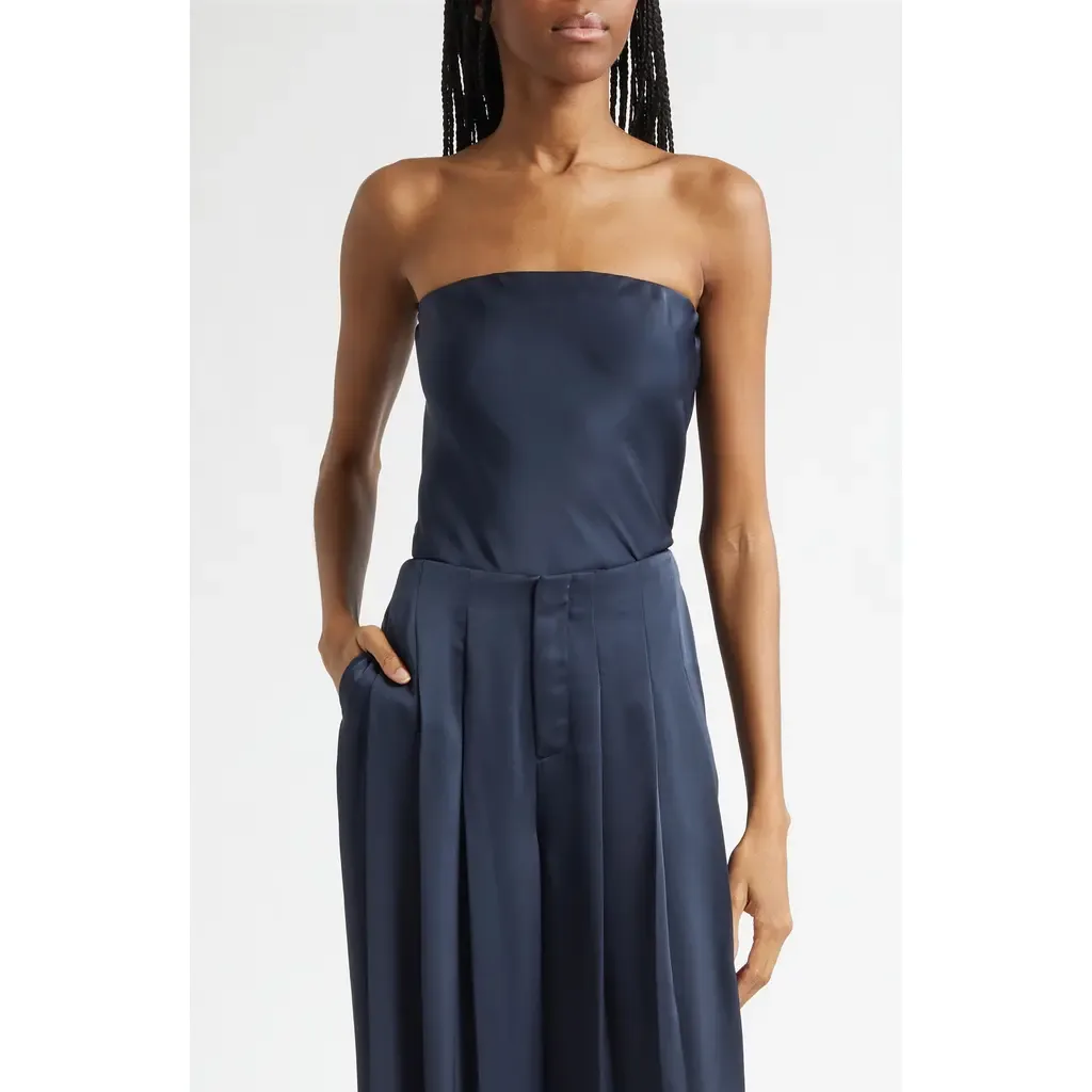 Ruben Strapless Satin Bodysuit by Ramy Brook