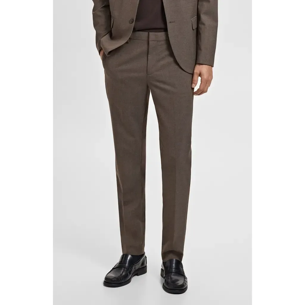 Slim Fit Flat Front Pants by MANGO
