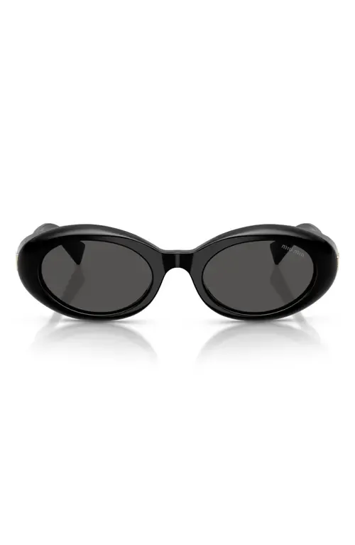 52mm Oval Sunglasses by Miu Miu