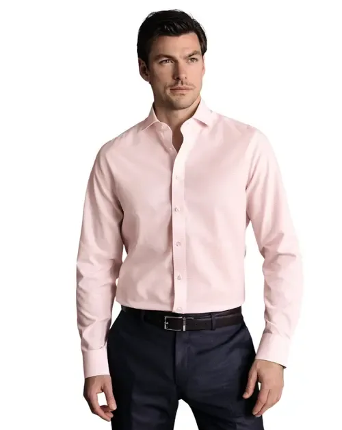 Non-Iron Poplin Gingham Shirt by Charles Tyrwhitt