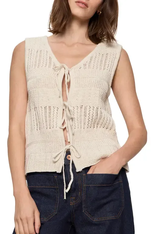 Still Cool Front Tie Sleeveless Sweater by Sanctuary