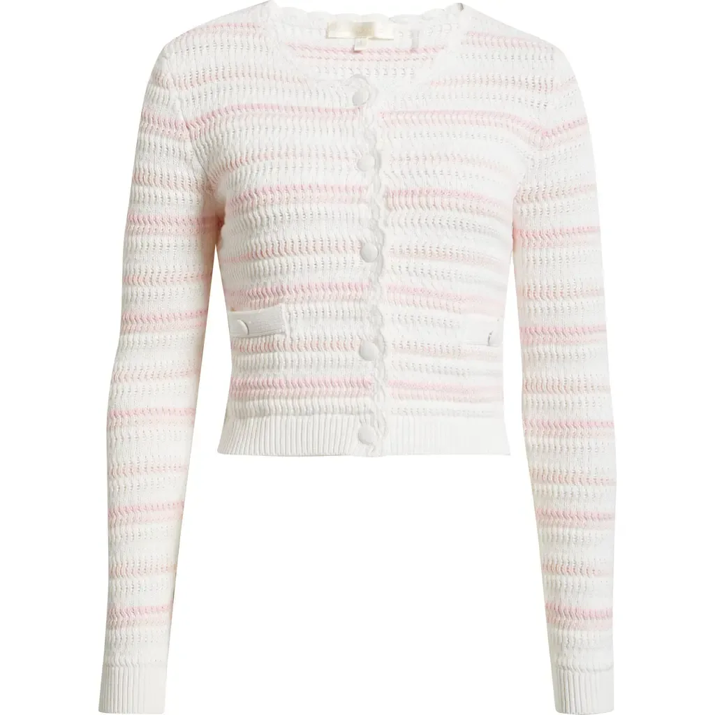 Dessa Stripe Cotton Cardigan by LoveShackFancy