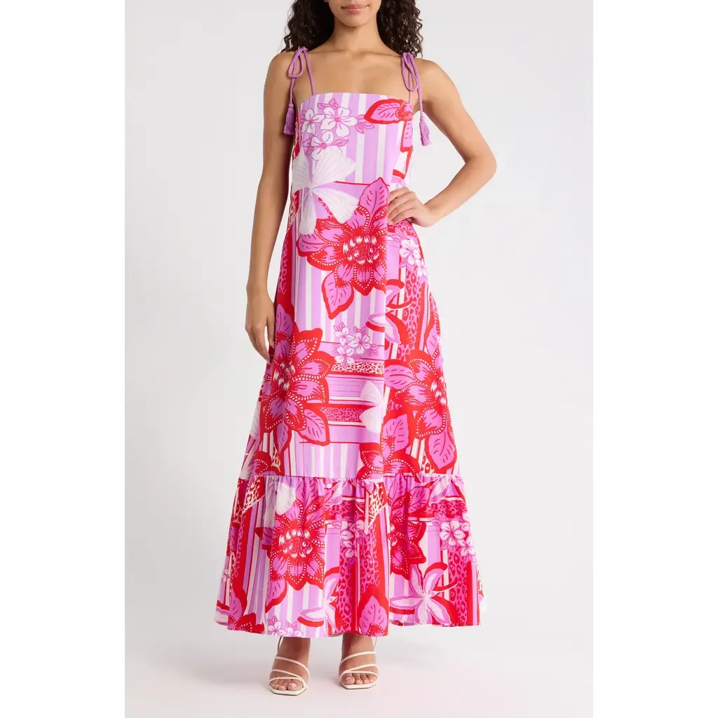 Barba Tropical Veth Shift Maxi Dress by SUGARLIPS