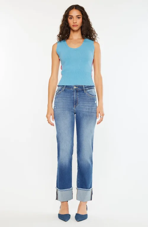 Quin Essentials High Rise Straight Jeans by KanCan