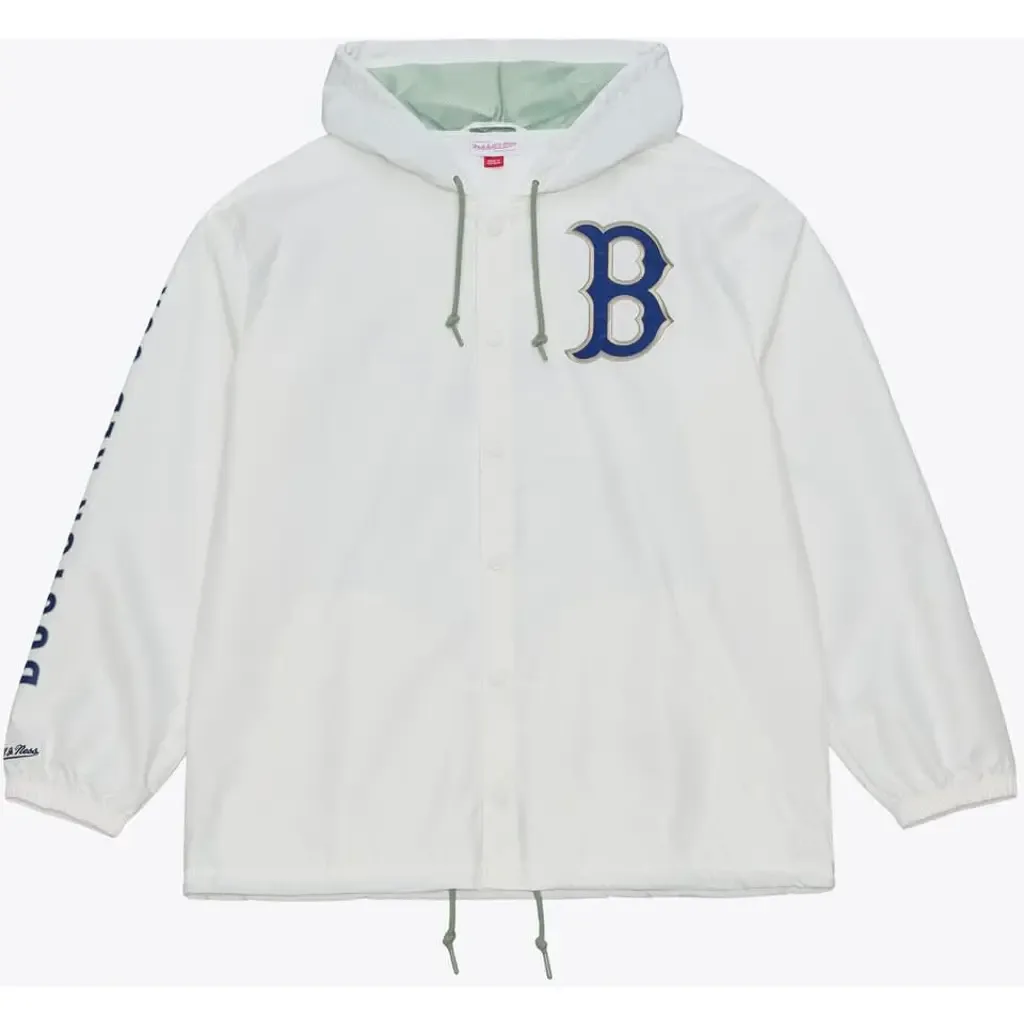 Mitchell & Ness Boston Red Sox Yacht Rock Coaches Full-Snap Hooded Windbreaker Jacket by Mitchell & Ness