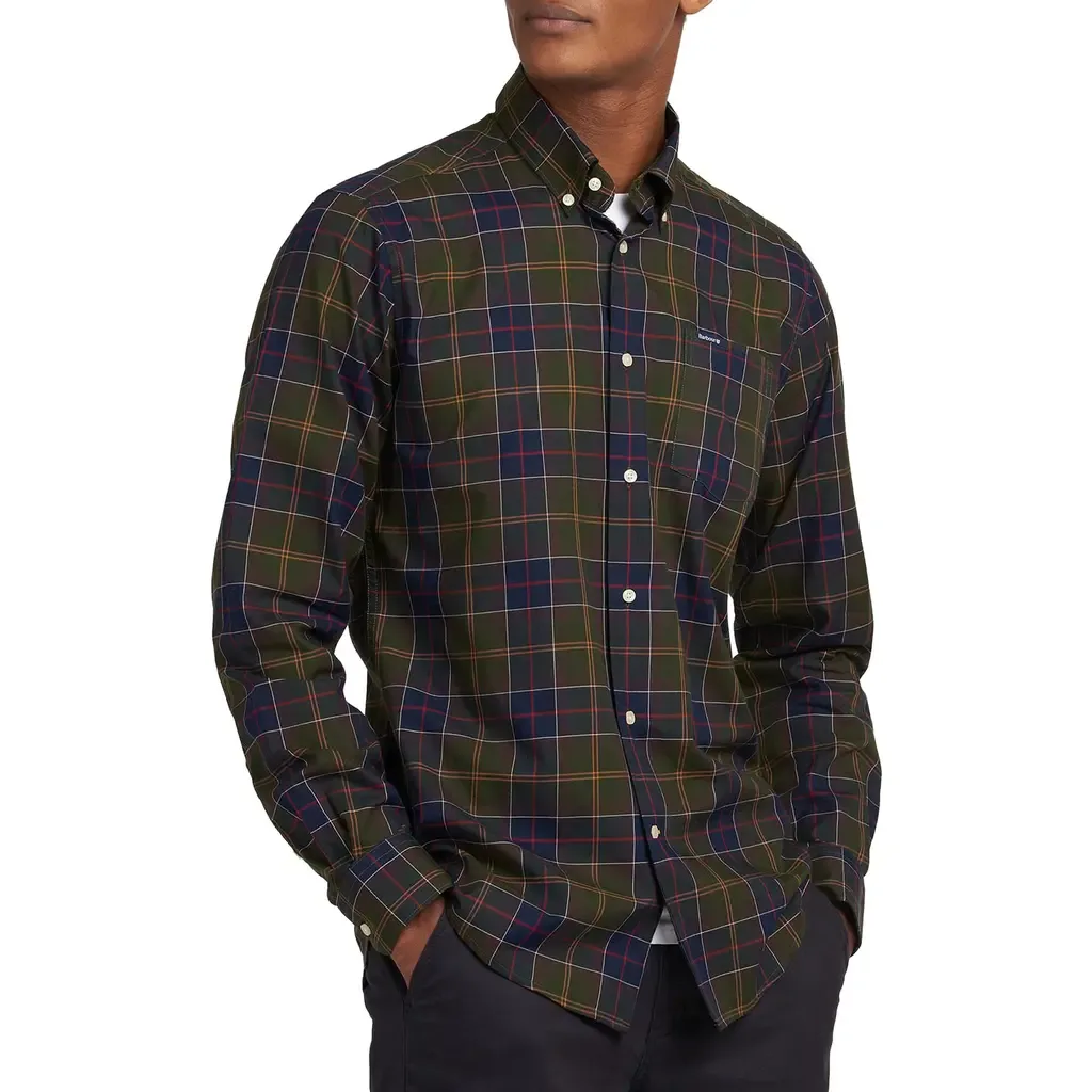 Wetheram Tailored Fit Button-Down Shirt by Barbour