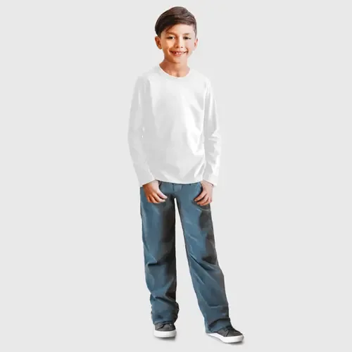 Long Sleeve Soft 100% Cotton Jersey T-Shirt by CITY THREADS
