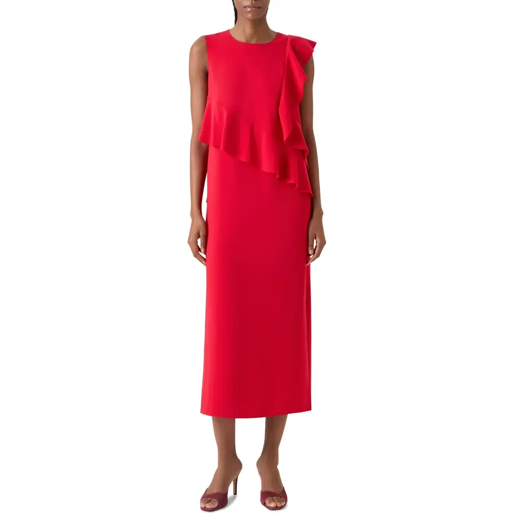 Laser Cut Crepe Column Gown by Akris punto