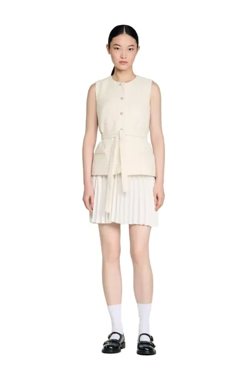 Two-Material Short Dress by SANDRO