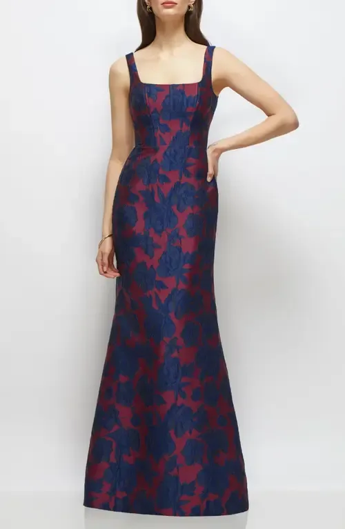 Jacquard Sleeveless Trumpet Gown by Dessy Collection