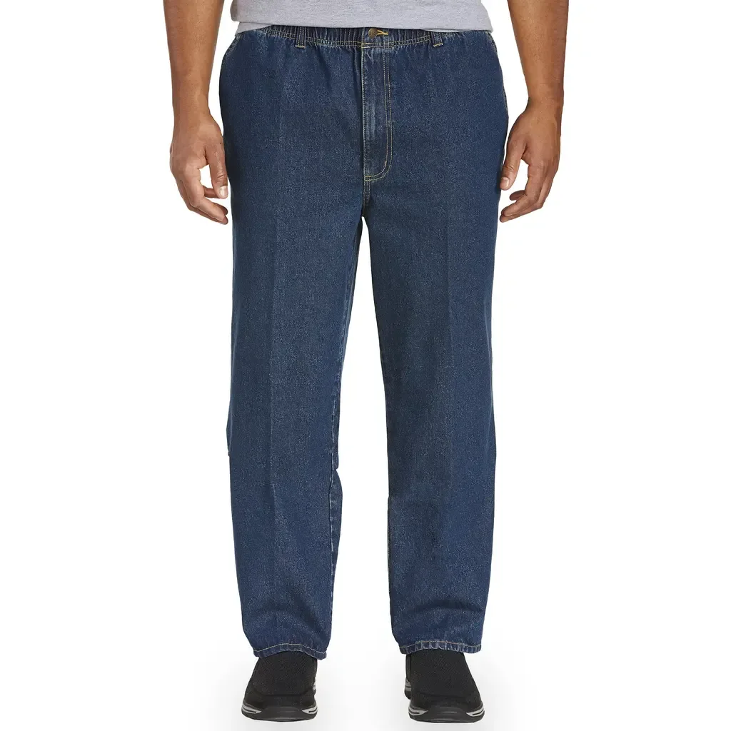 Full-Elastic Waist Jeans by Harbor Bay by DXL