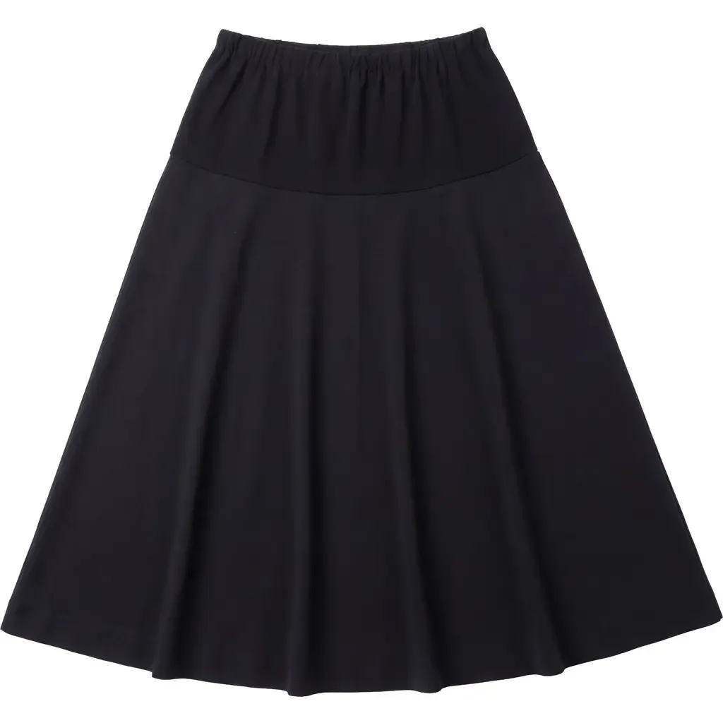 Ponte Stretch Flared Midi Skirt by Touche Eclat