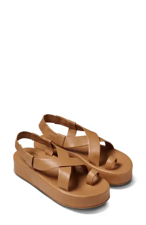 Caracara Leather Flatform Sandal
