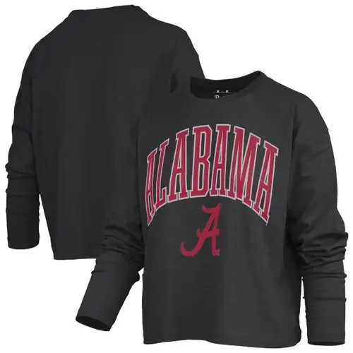 Pressbox Alabama Crimson Tide Motley Boxy Waist-Length Long Sleeve T-Shirt by PRESSBOX