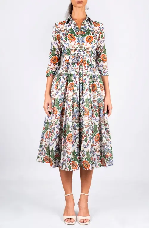 Botanic Pleated Shirtdress by SAMANTHA SUNG