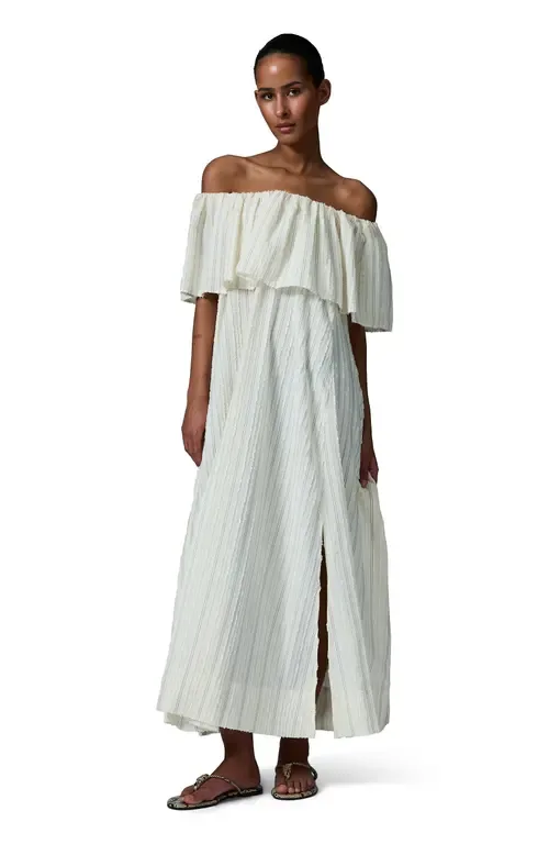 Chrissi Raw Stripe Bardot Maxi Dress by DAY Birger et Mikkelsen