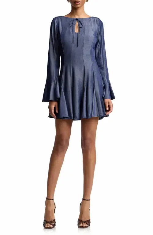 Godet Bell Sleeve Minidress by Avec Les Filles