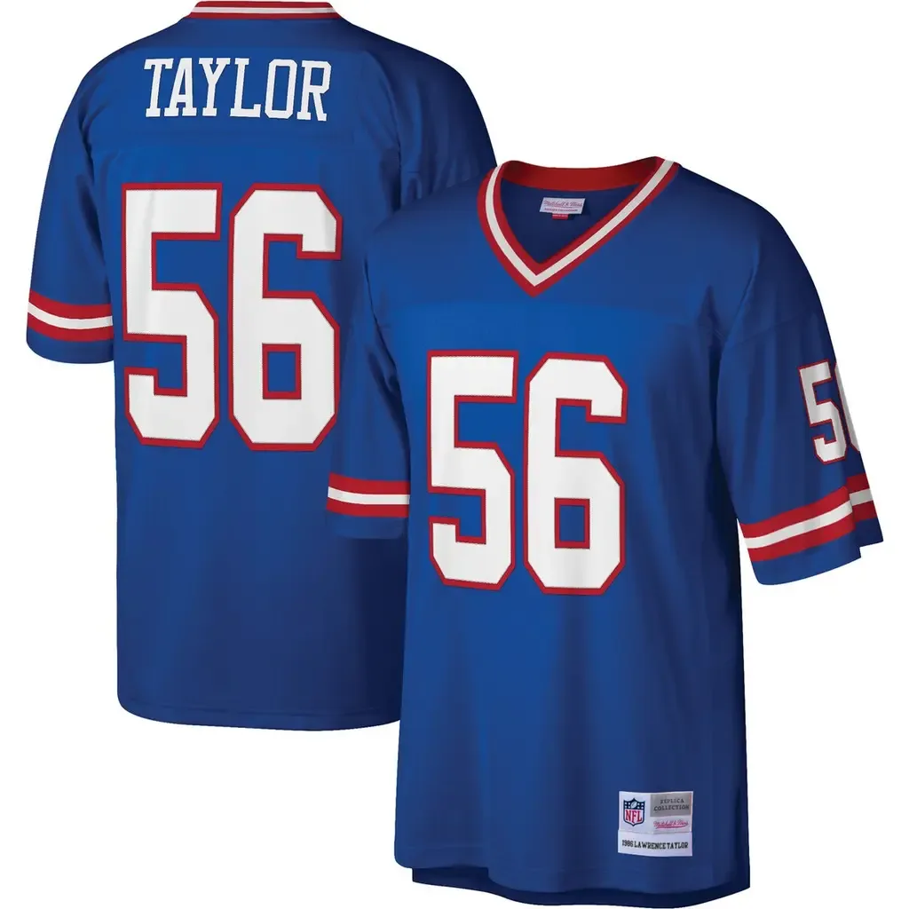 Mitchell & Ness Lawrence Taylor Royal New York Giants 1986 Retired Player Replica Jersey by Mitchell & Ness