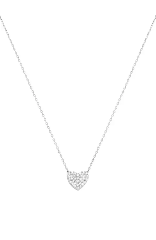Sterling Silver 18k Gold Plated Crystal Heart Necklace Everyday by Bearfruit Jewelry