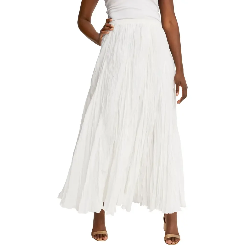 Flowing Crinkled Maxi Skirt by Jessica London