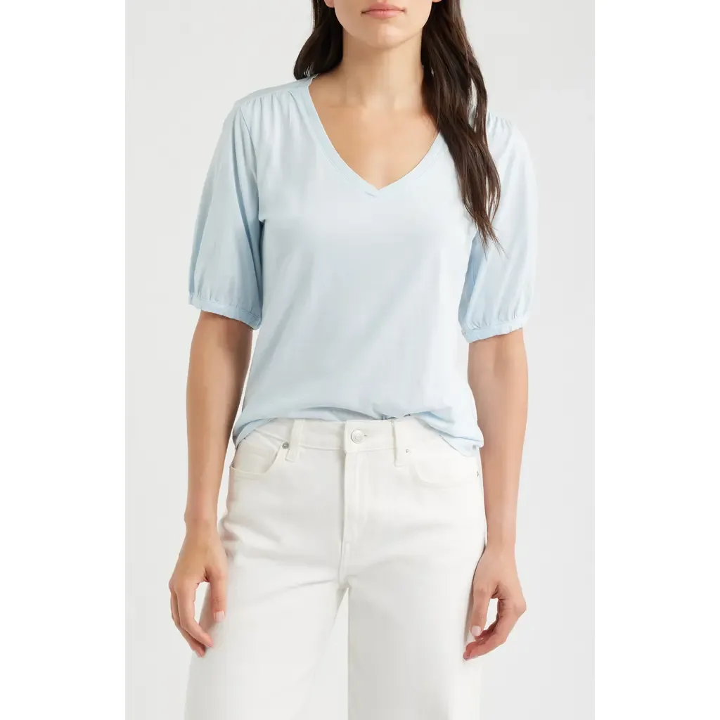 Puff Sleeve Cotton T-Shirt by NZT by NIC+ZOE