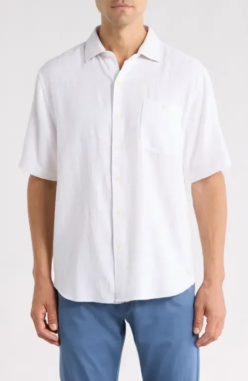 Breeze Island Short Sleeve Cotton Jacquard Button-Up Shirt by Tommy Bahama