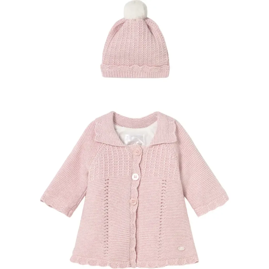 Knit Coat with Hood by Mayoral
