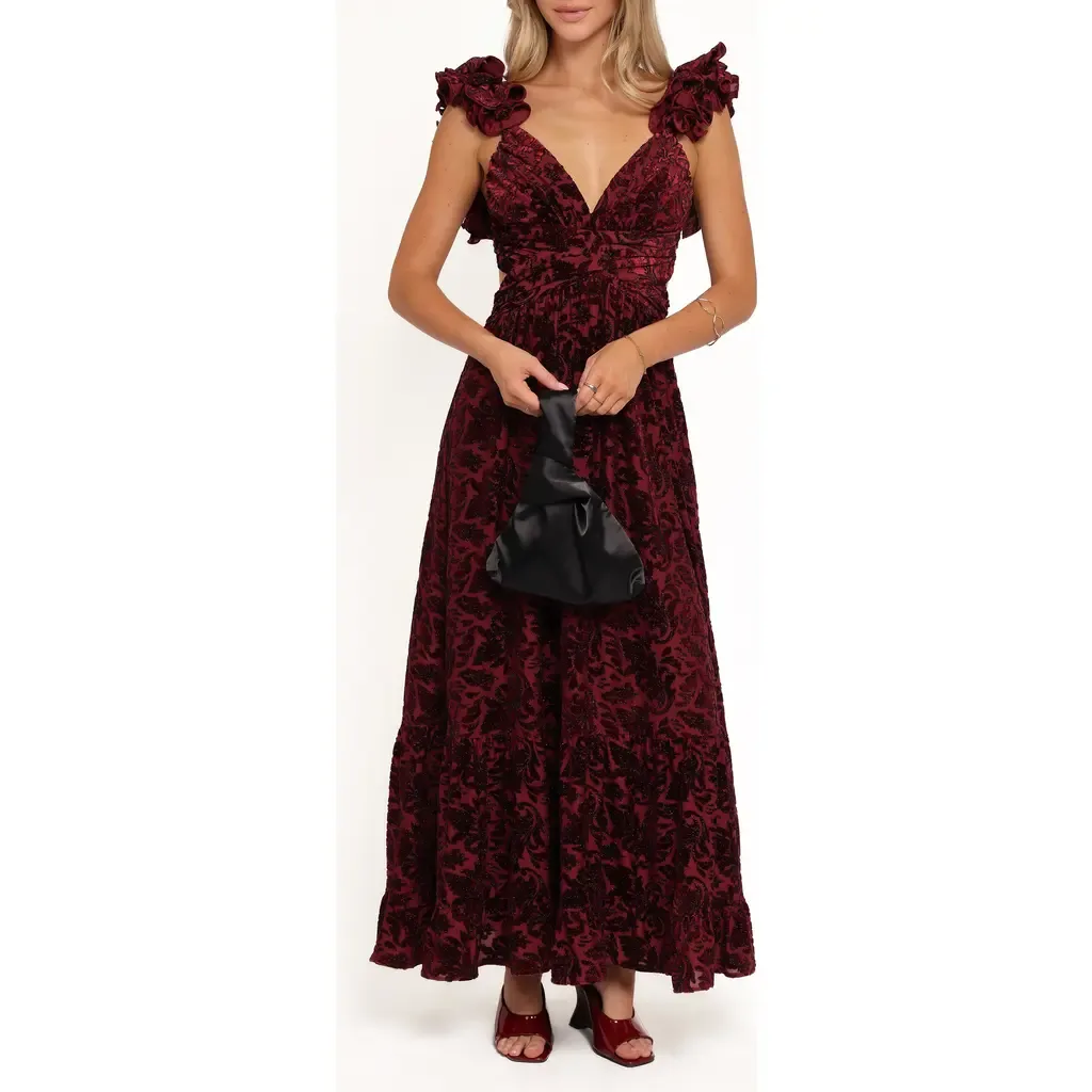 Harmony Beaded Cutout Maxi Dress by Petal & Pup