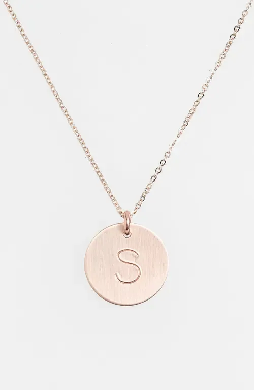 14k-Gold Fill Initial Disc Necklace by Nashelle