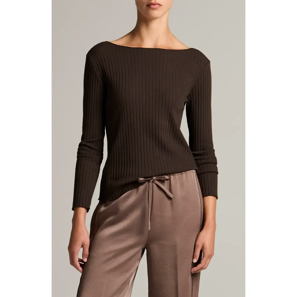 Boat Neck Rib Top