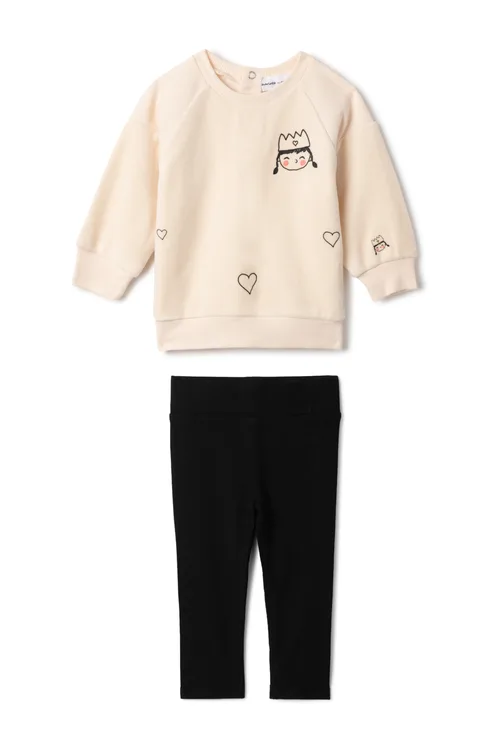Princess Print Velour Sweatshirt and Leggings Set by Charlotte & George