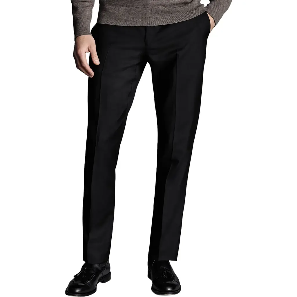 Slim Fit Natural Stretch Twill Suit Pants by Charles Tyrwhitt