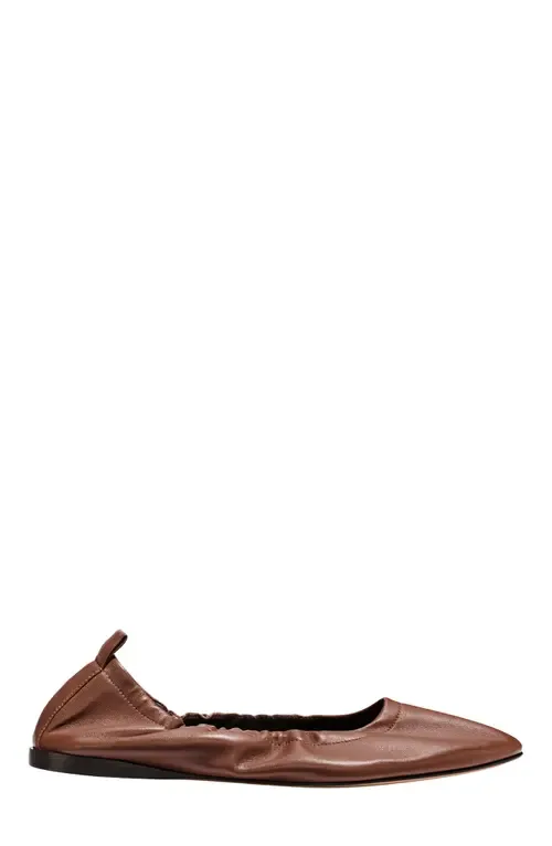 The Pascale Flat in Cognac Nappa by MARGAUX