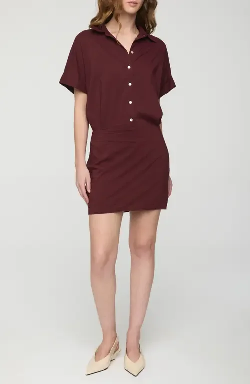 Blythe Stretch Cotton Mini Shirtdress by Pistola