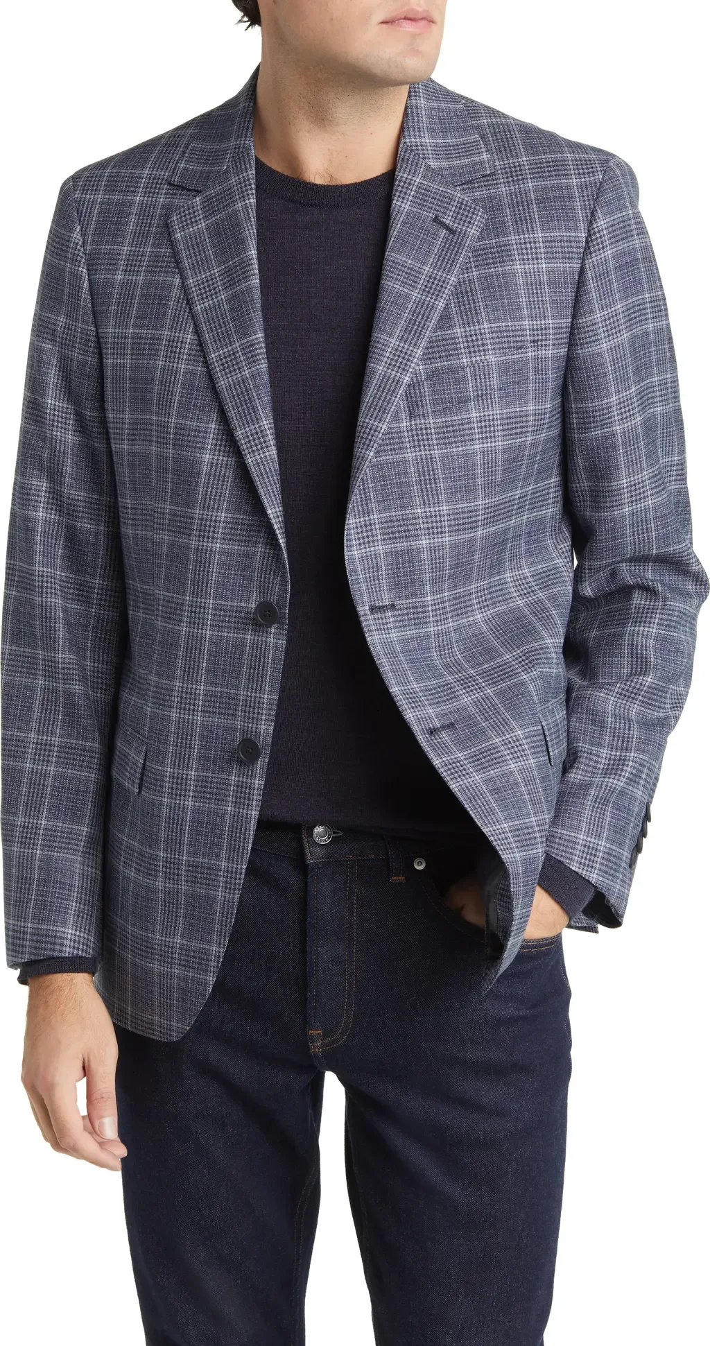 Plaid Wool Blazer