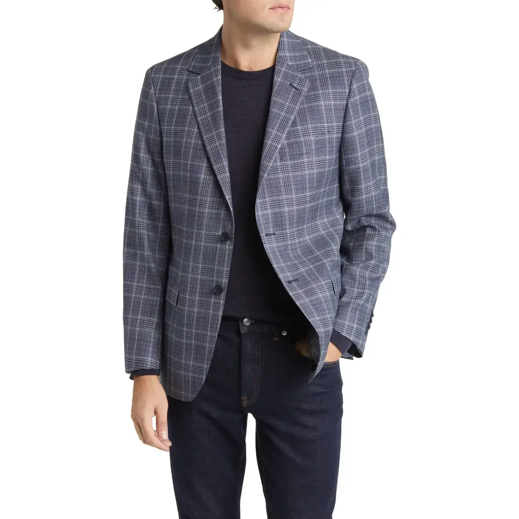 Plaid Wool Blazer by DANIEL HECHTER
