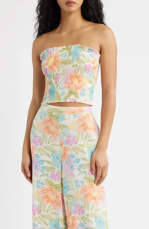Catalina Island Smocked Tube Top by Rip Curl