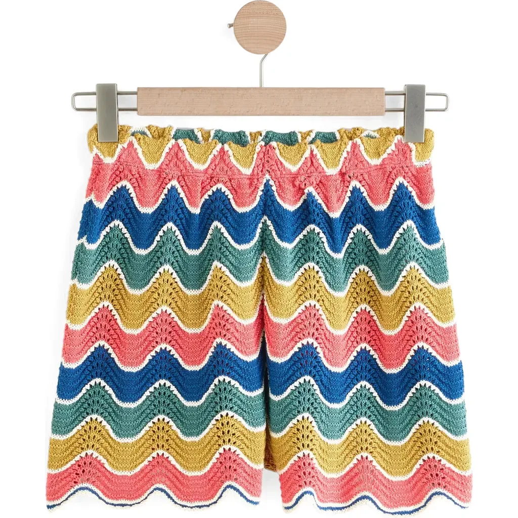 Stripe Crochet Cotton Shorts by NEXT