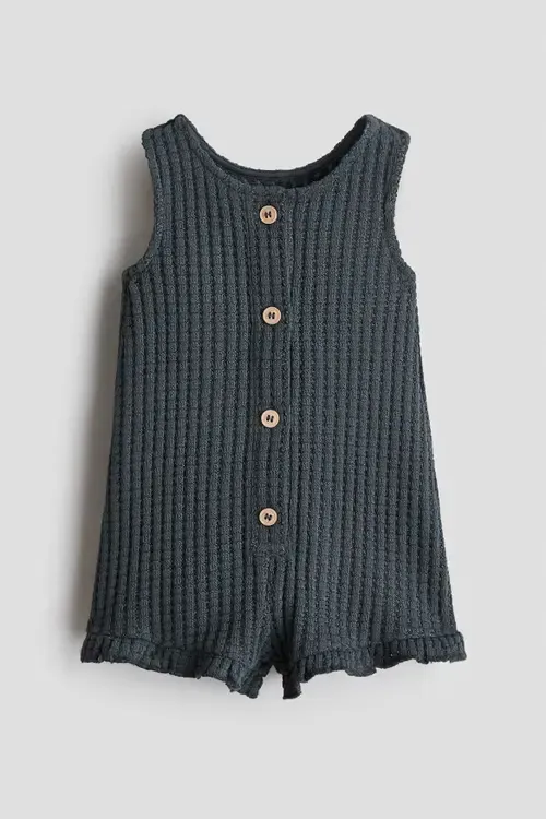 Waffle-Knit Romper Suit by H&M