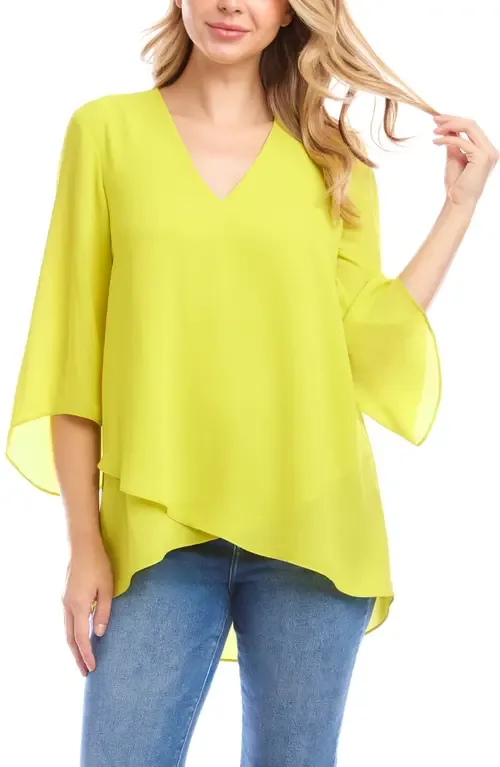 Asymmetrical Crepe Top by Karen Kane
