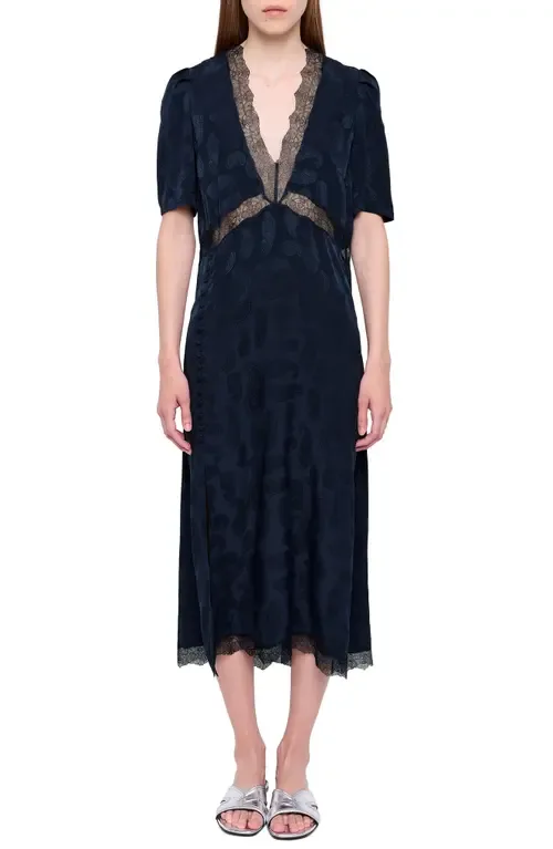 Redox Paisley Jacquard Silk Midi Dress by Zadig & Voltaire