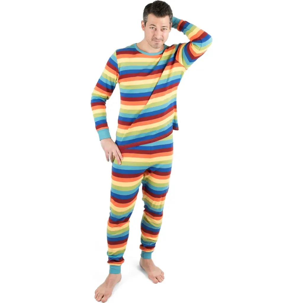 Cotton Striped Matching Family Holiday Pajamas by Leveret