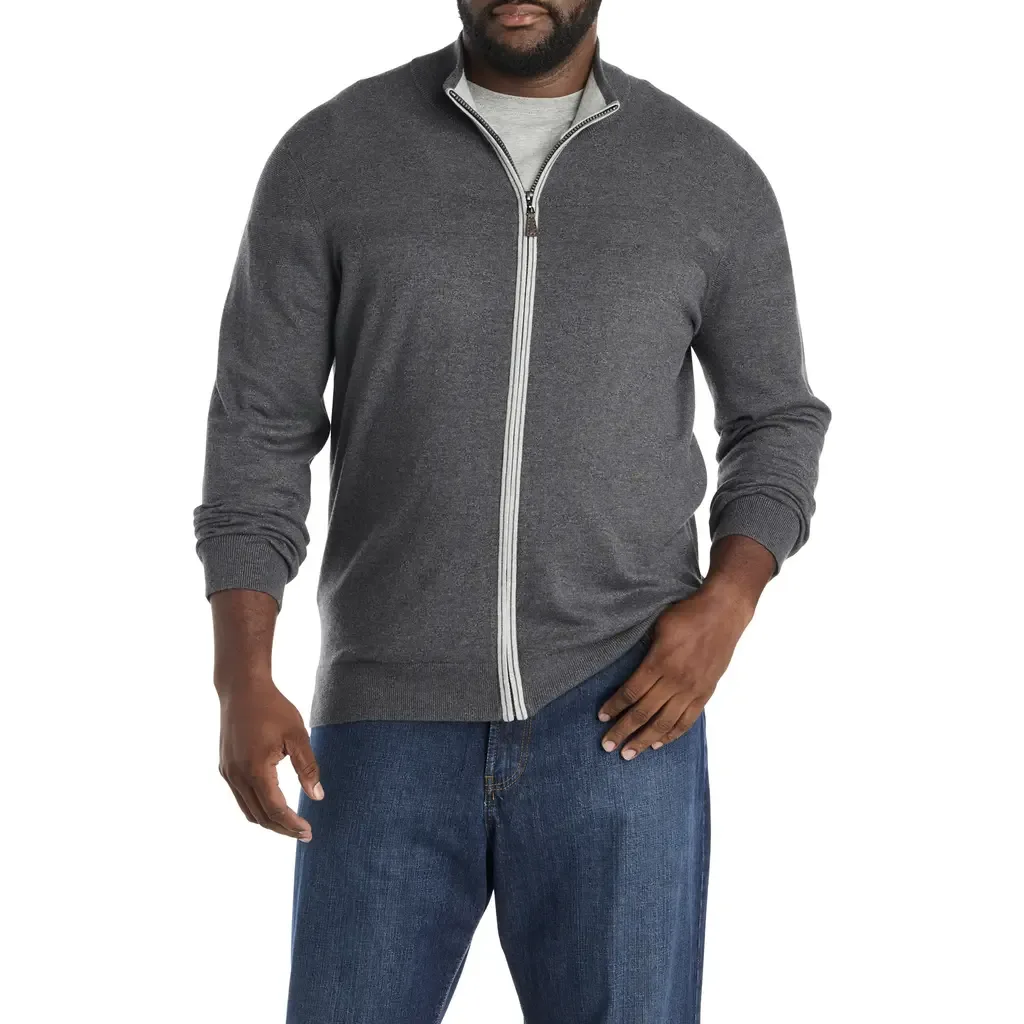 Mockneck Zip-Front Sweater by Nautica