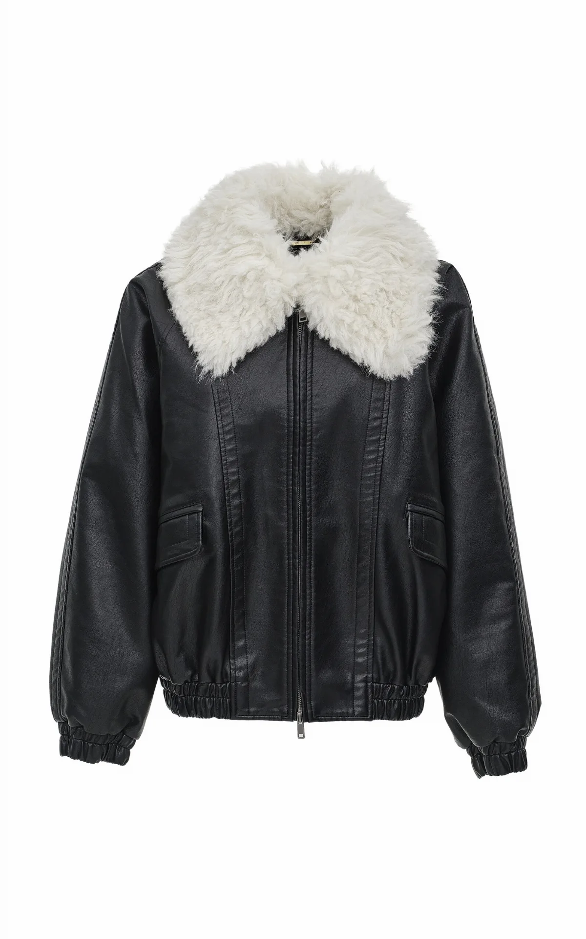Rioni Faux-Fur Collar Bomber Jacket