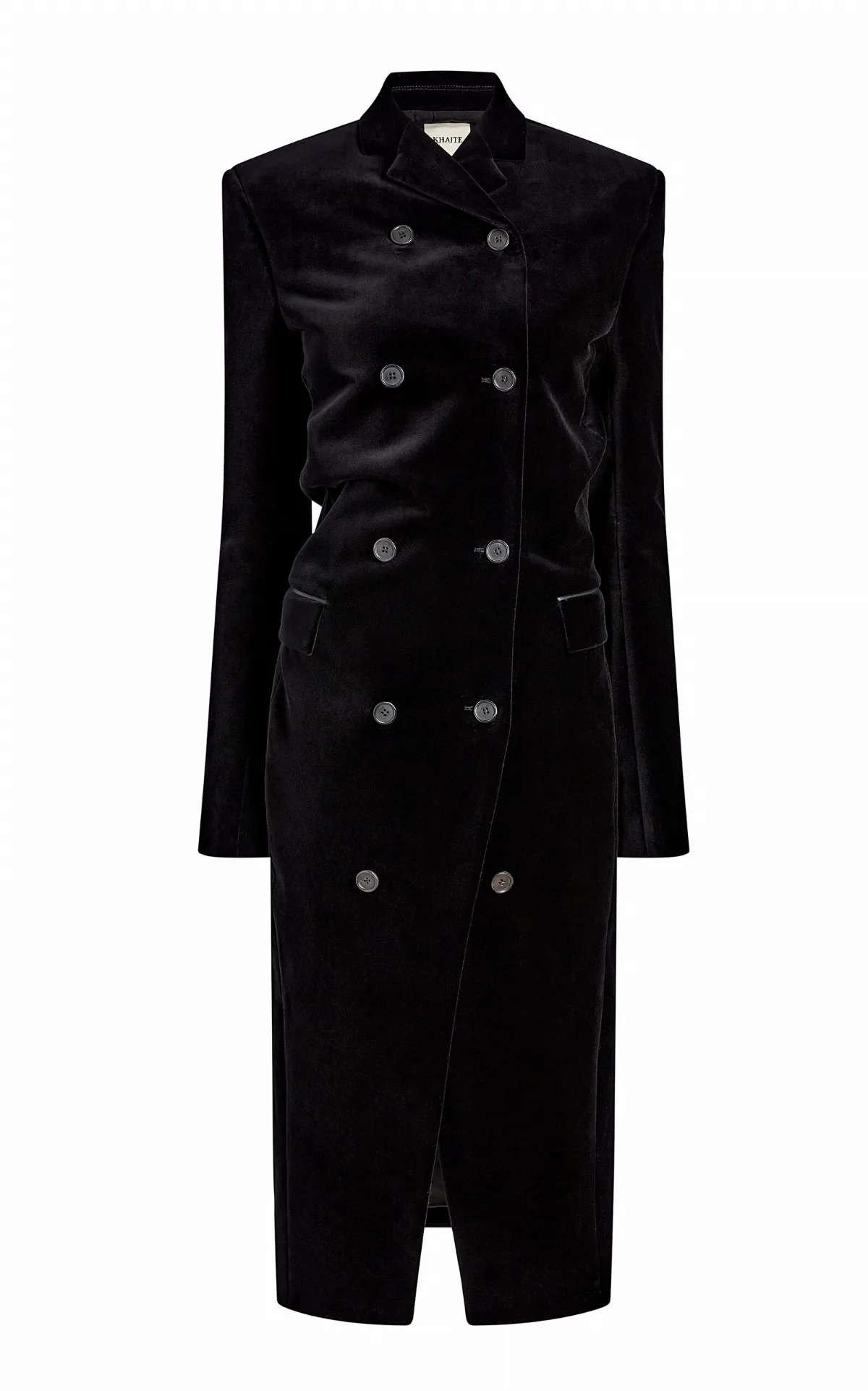 Rolon Double-Breasted Velvet Coat by Khaite