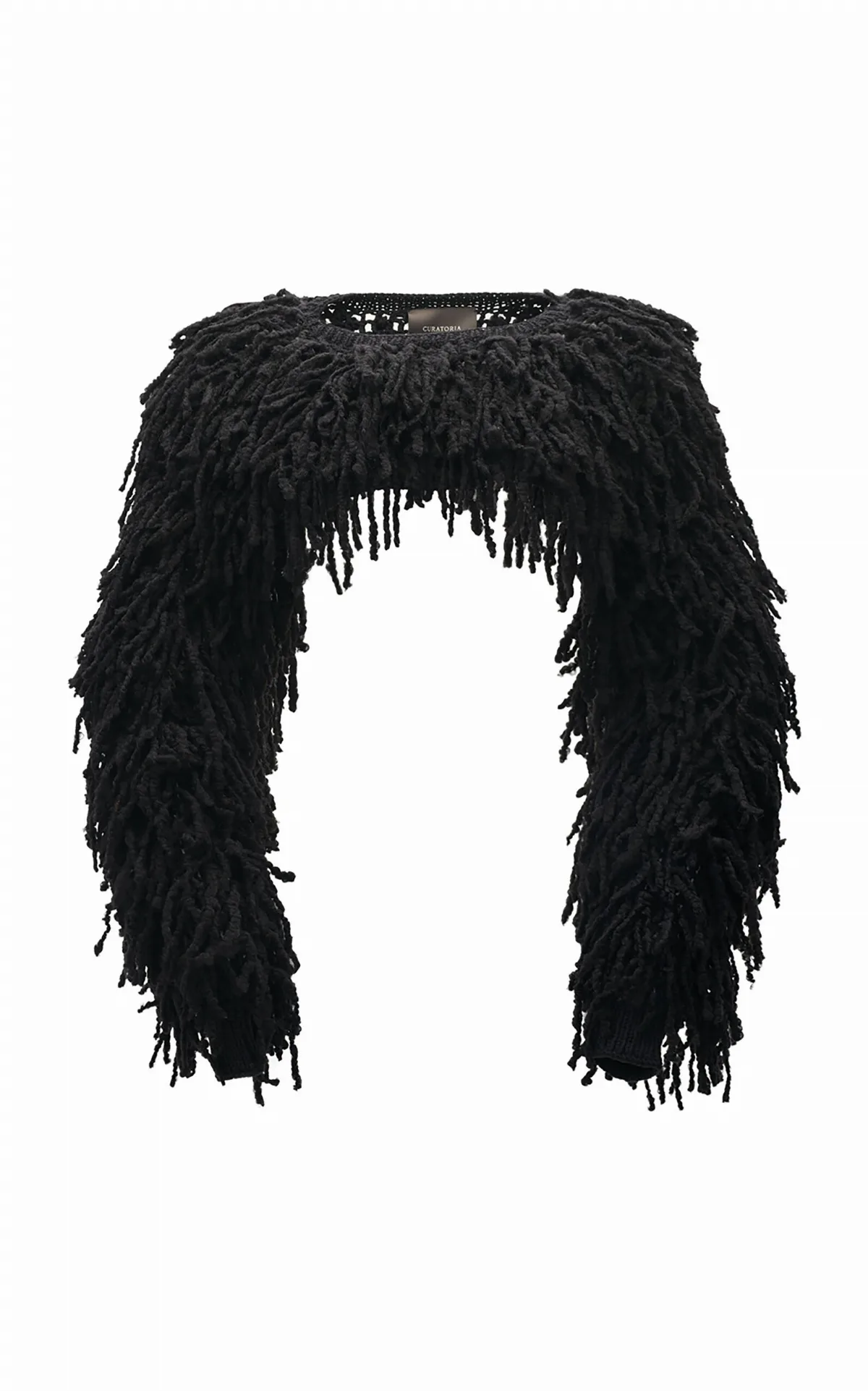 Lira Wool-Mohair Knitted Shawl by Curatoria