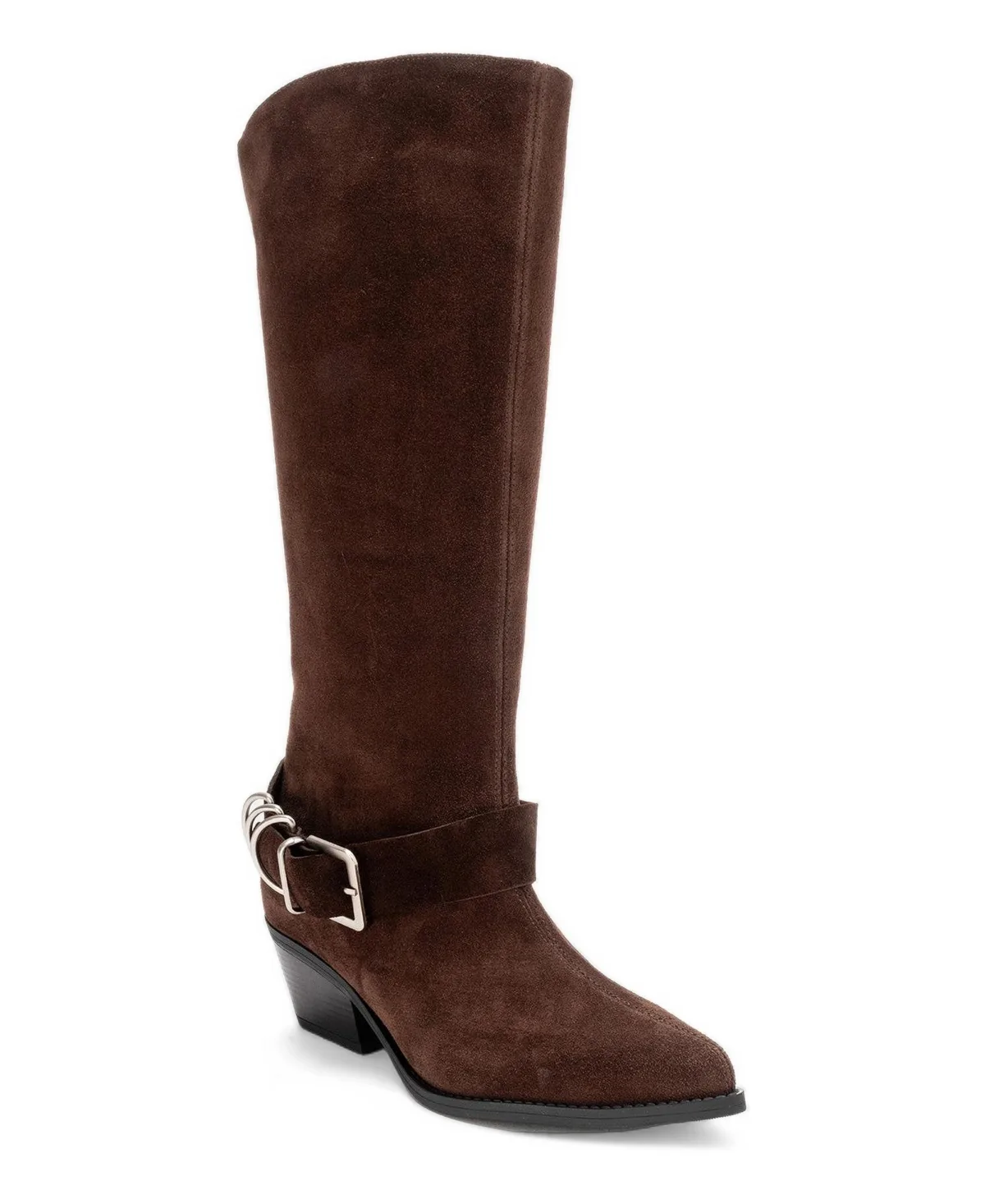 Helios Leather Knee-High Western Boots