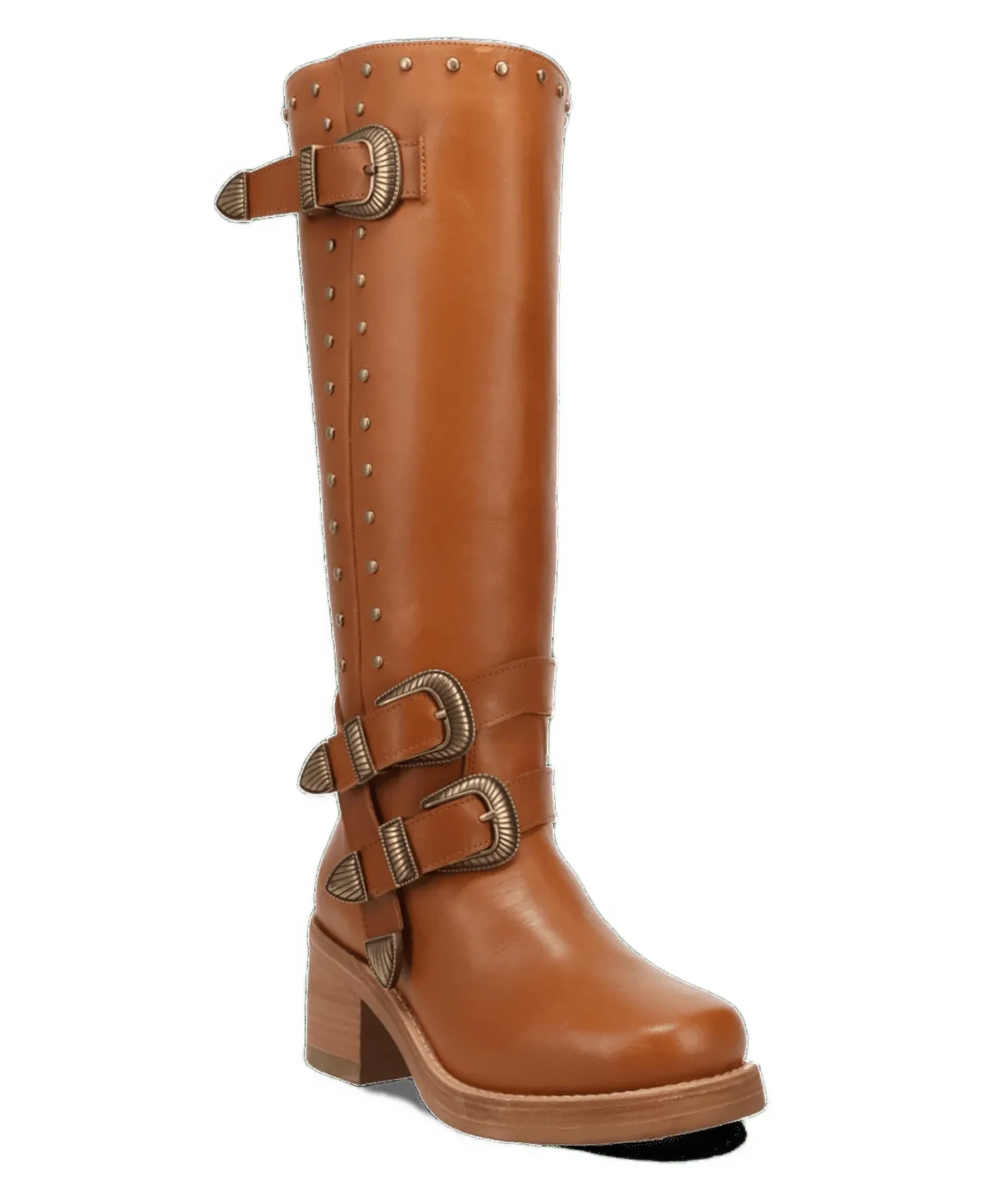 Fillmore Knee-High Western Studded Boots